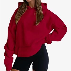 Women’s Red Cropped Hoodie Sweatshirt
